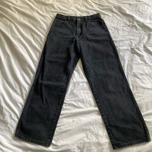 Vintage Black High Waisted Straight Leg Jeans